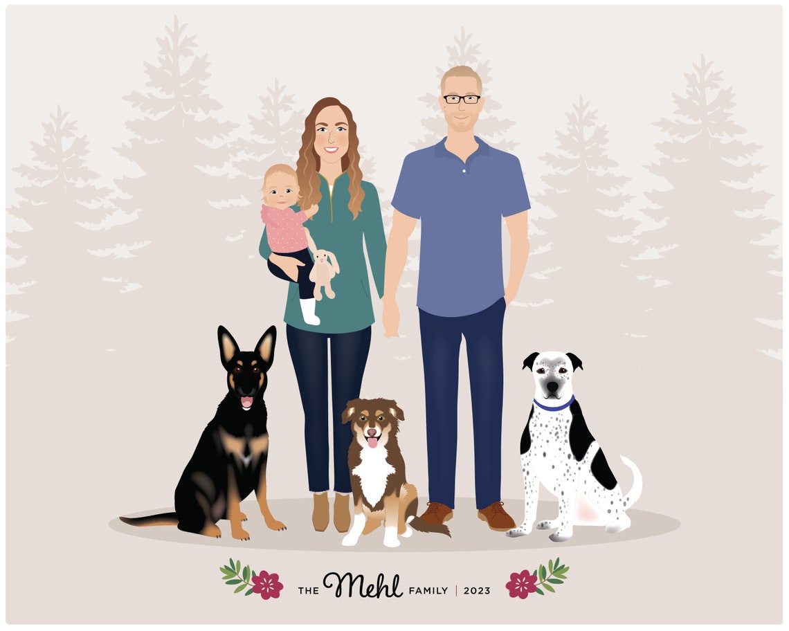 Family Drawing - Personalized Art Print - Image 4