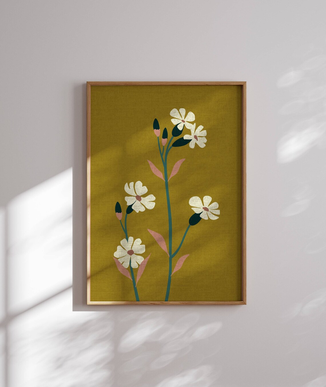70s Flower Poster, Funky Retro Floral Art Print