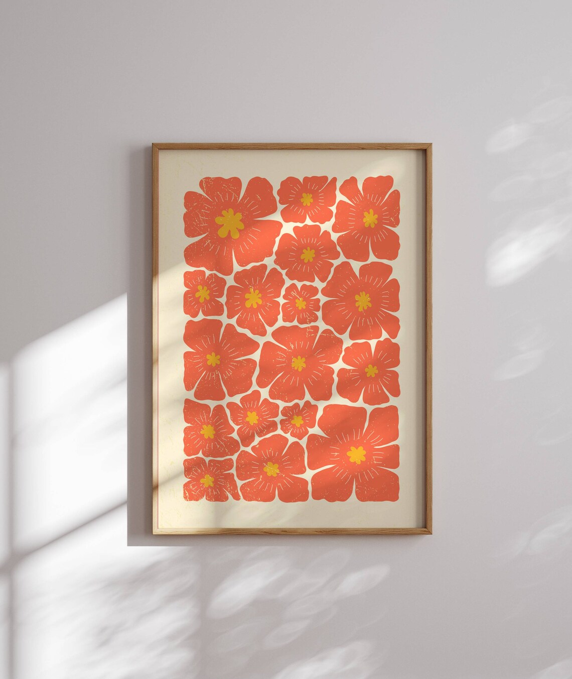 Matisse-Style Floral Poster, Modern Boho Decor