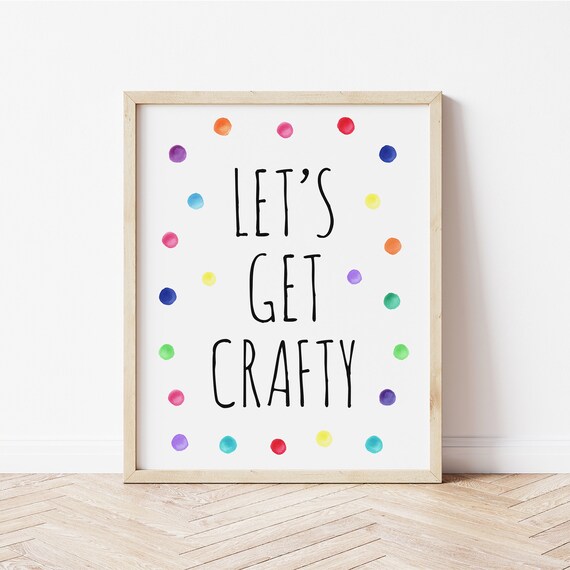 Let's Get Crafty Playroom Educational Art Print