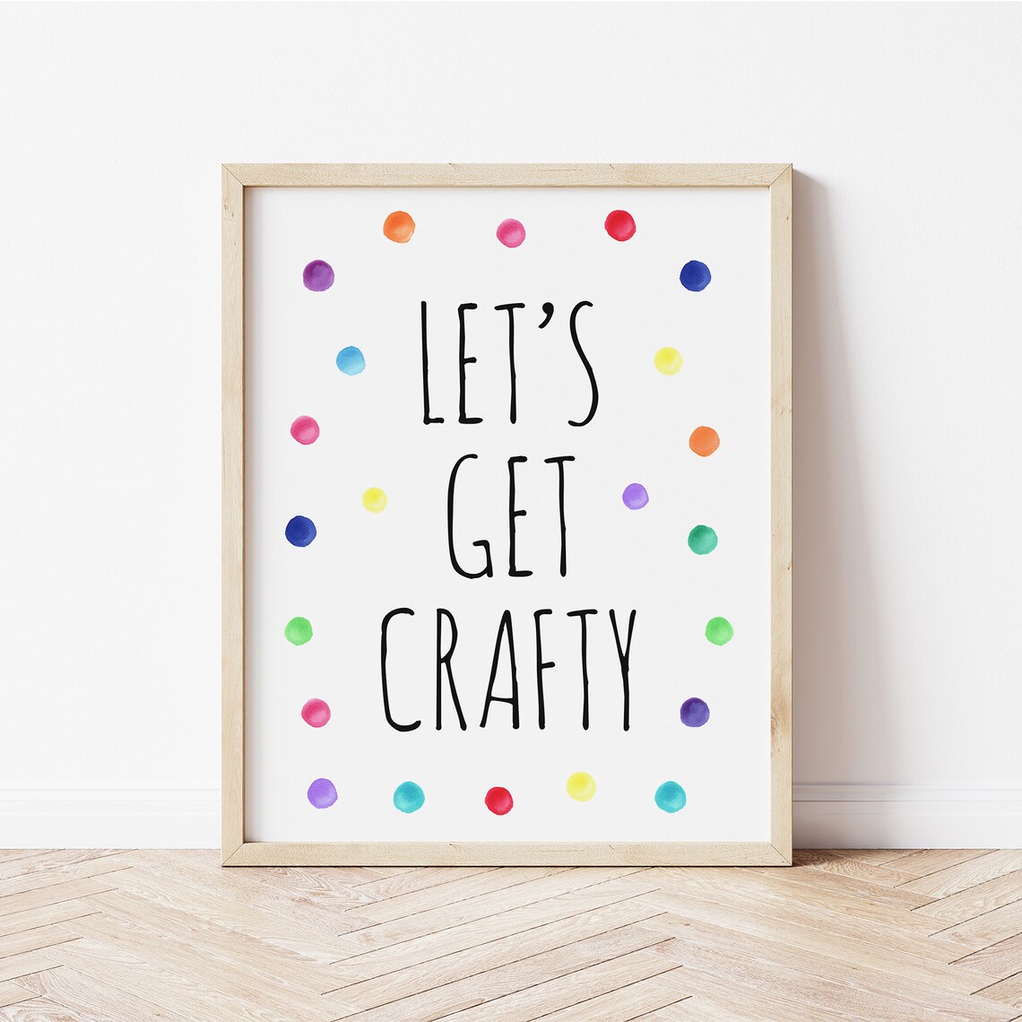 Let's Get Crafty Playroom Educational Art Print