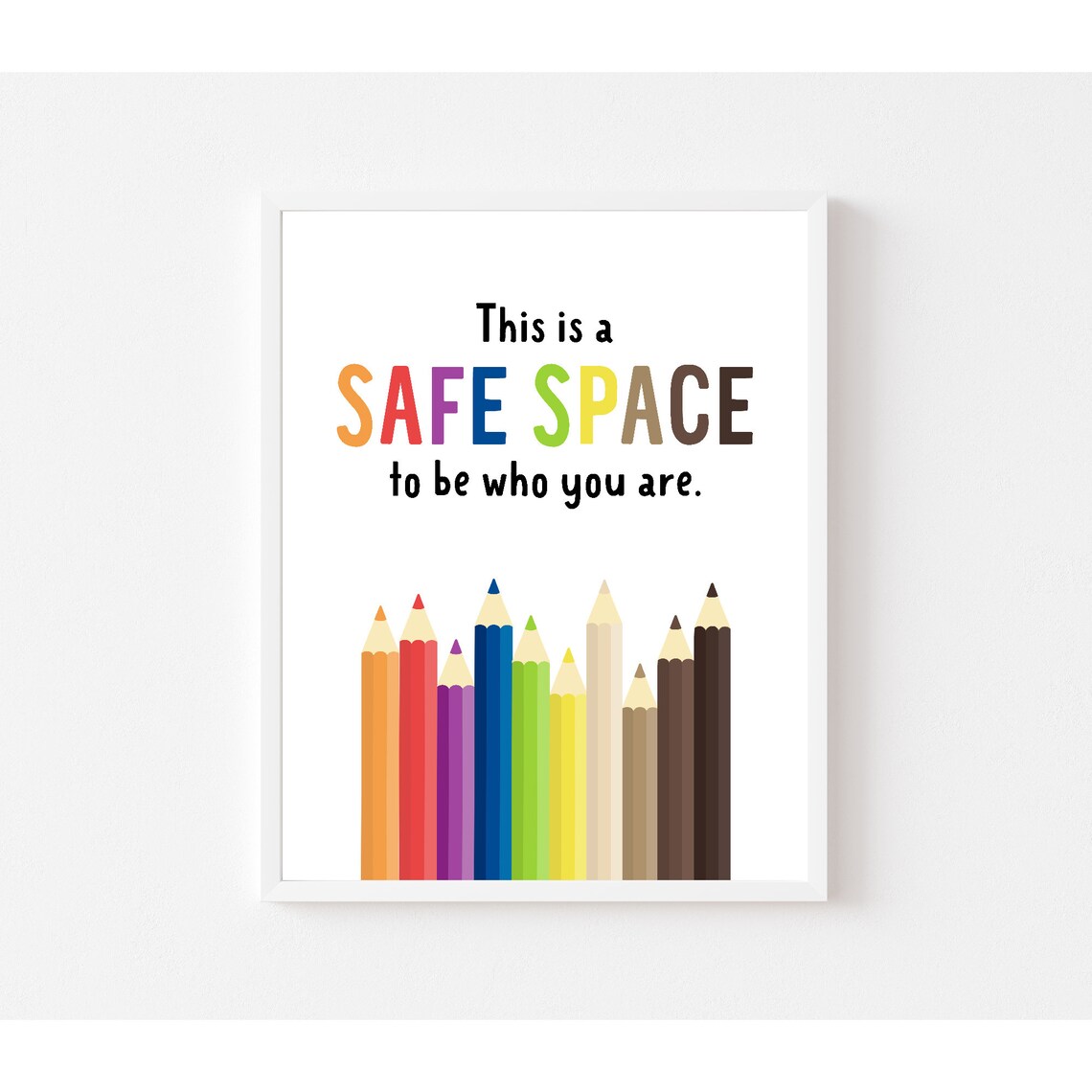 Safe Space Diversity Poster, Equality Classroom Art Print - Image 2