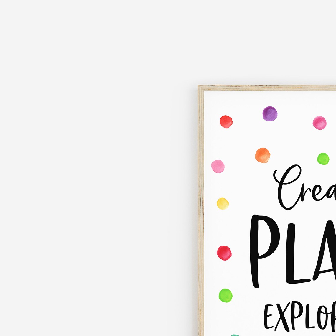 Create Play Explore Rainbow Playroom Art Print - Image 3