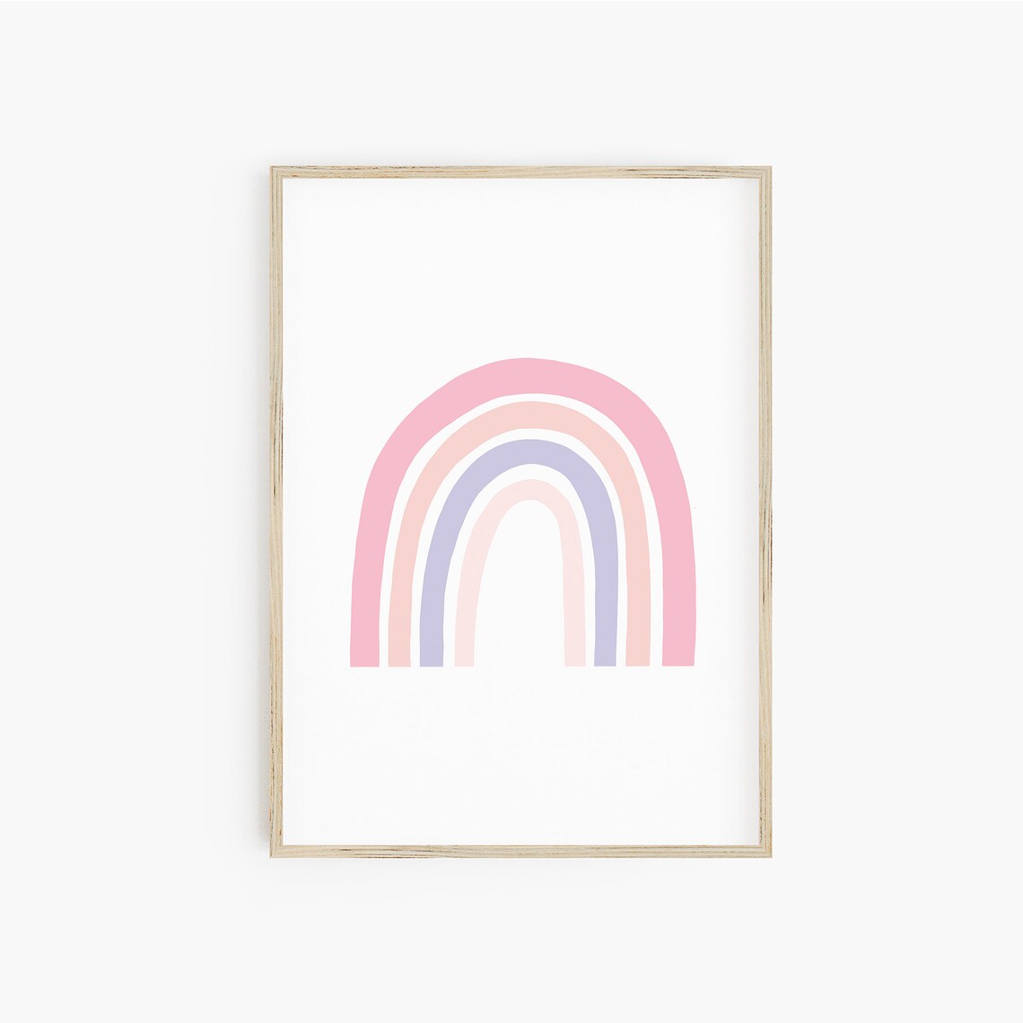 Pastel Rainbow Pink Peach Purple Arches Soft Girls Nursery Wall Art - Image 2