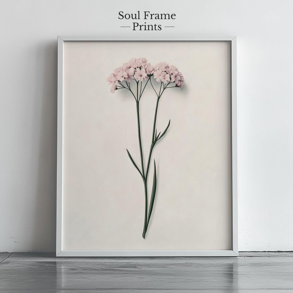 Minimalist Botanical Wall Art Scandinavian Pink Flower Print Modern Neutral Decor Simple Floral Illustration For Home 399