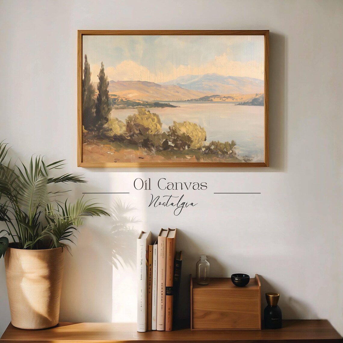 Wall Art Summer Sea Oil Painting Ocean Frame Tv Art Costal Landscape Blue Nautical Seascape Vintage - Image 3