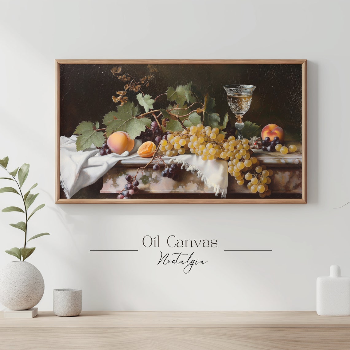 Country Kitchen Frame Tv Art Fine Art Vintage Still Life Decor Moody Black Autumn Wall Farmhouse Decor - Image 3