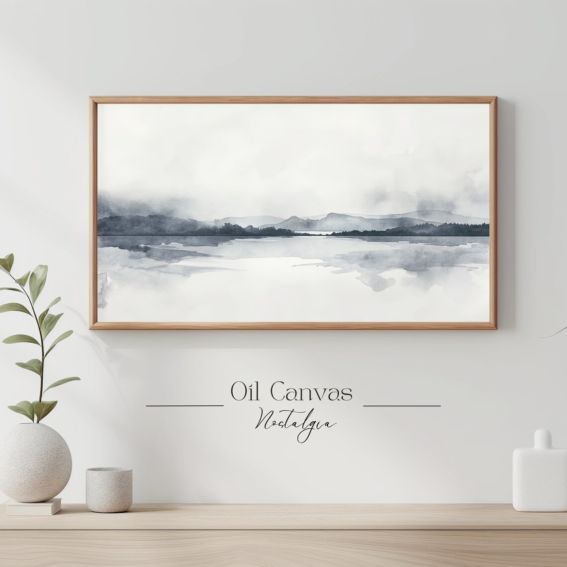 Frame Tv Art Vintage Beach Watercolour Painting Summer Sea Art Ocean Frame Tv Art Blue Nautical Seascape - Image 3