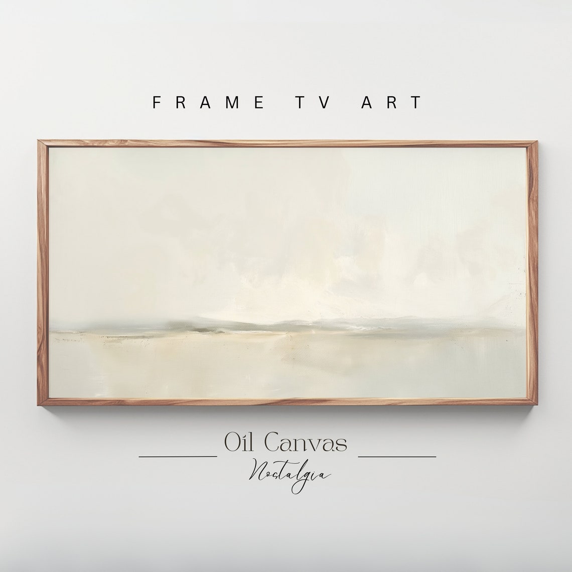 Frame Tv Art Moody Abstract Oil Painting Minimalist Earth Tone Decor Rustic Wall Art