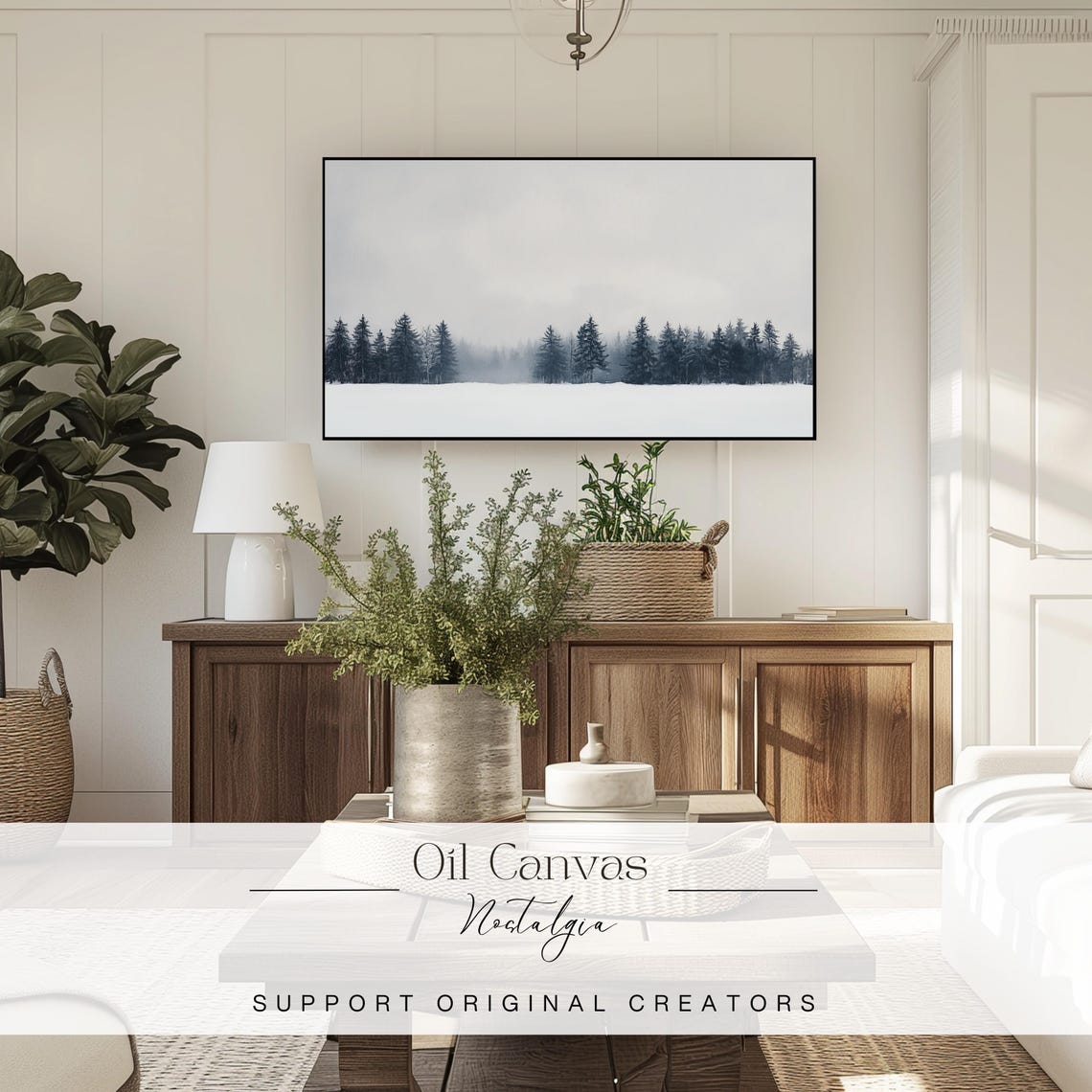 Frame Tv Art Winter Moody Abstract Minimalist Art - Image 3