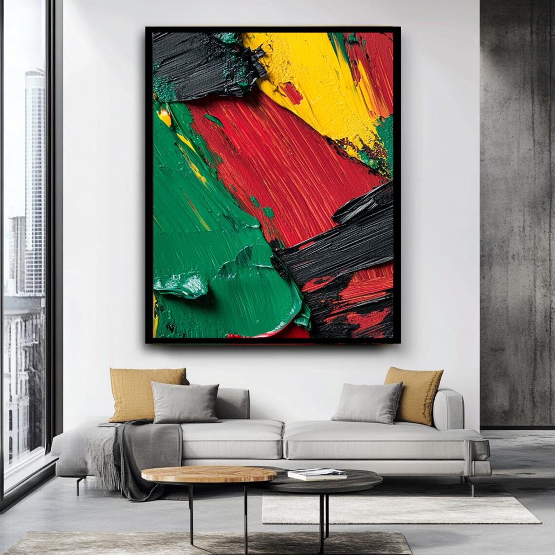 Colorful Abstract Expressionist Art Print, Modern - Image 4