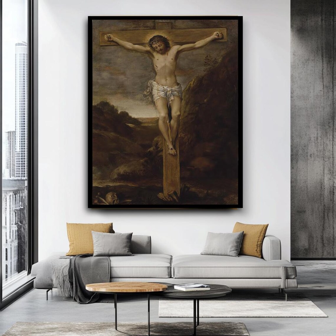 The Crucifixion Of Jesus Classic Renaissance Religious Art Wall Poster - Image 3