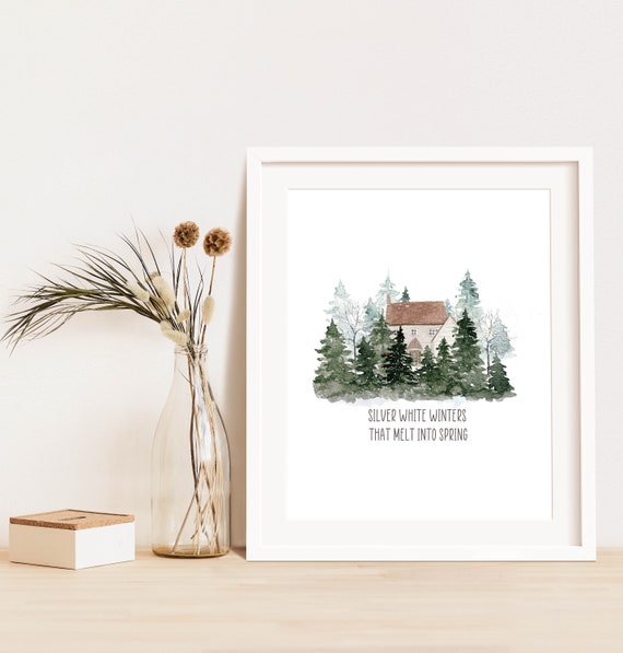 Silver White Winters That Melt Into Spring Quote Art Print