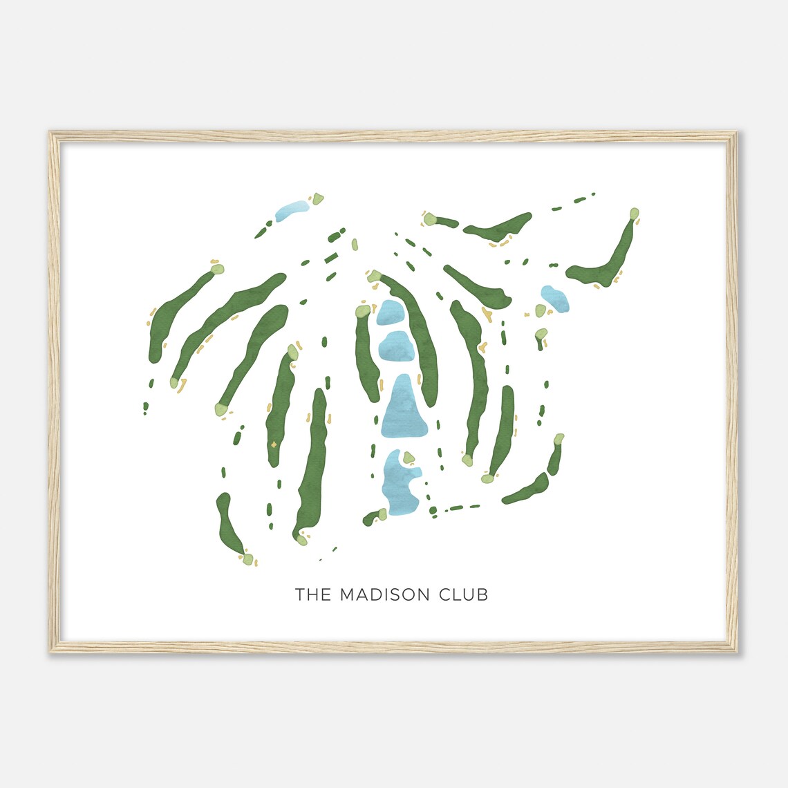 The Madison Club Pennsylvania Modern Watercolor Map Golfer Gift Golf Wall Art Golf Poster Print Course Layout - Image 2