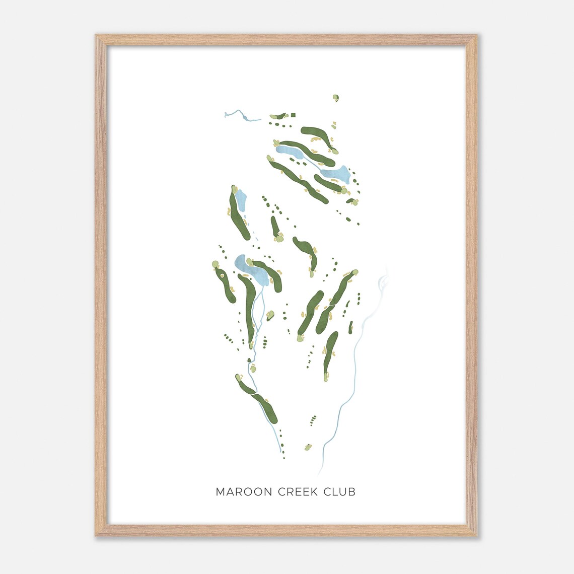 Maroon Creek Club Golf Course Modern Minimalist Map Art Poster - Image 6