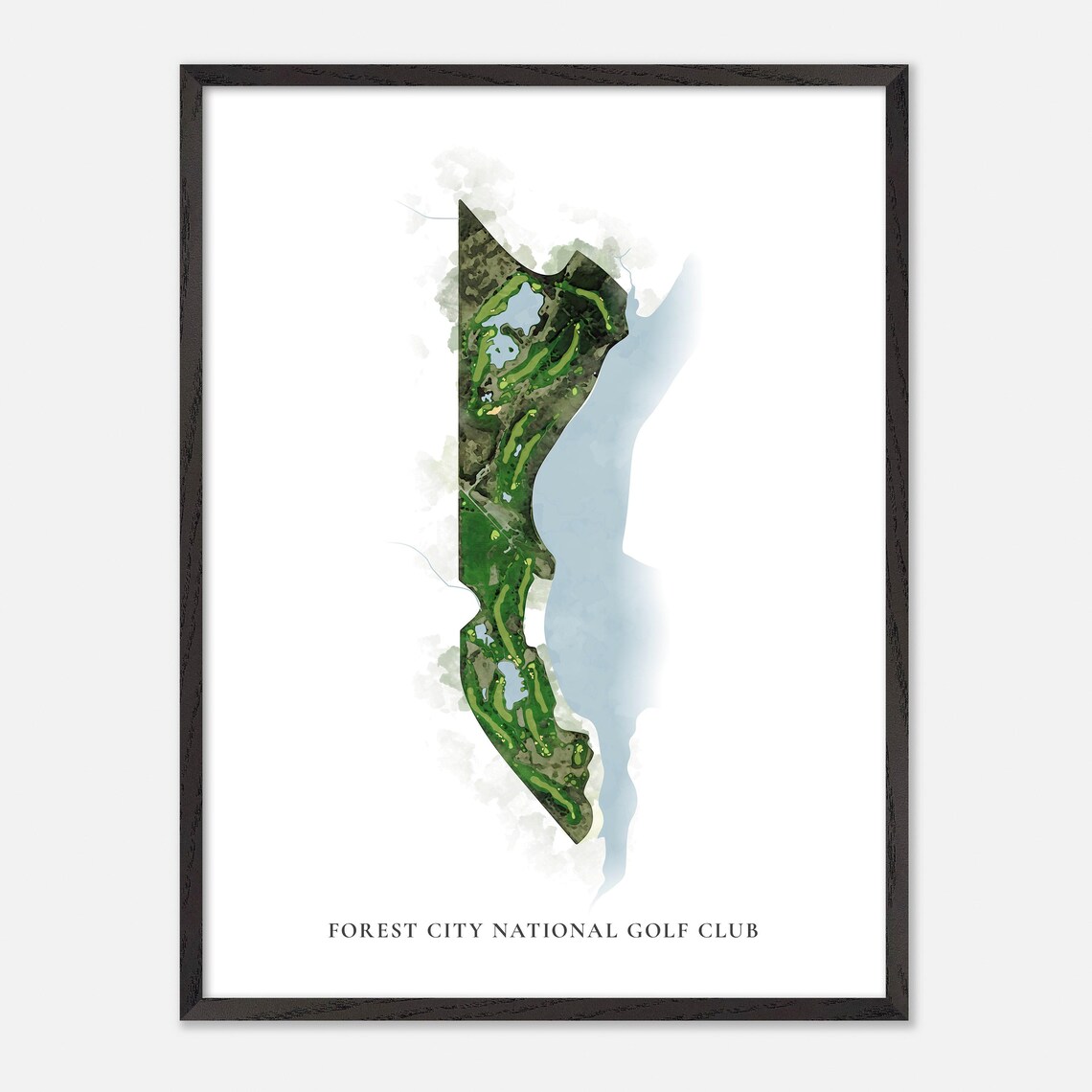 Forest City National Golf Club London Canada Watercolor Map Poster - Image 2