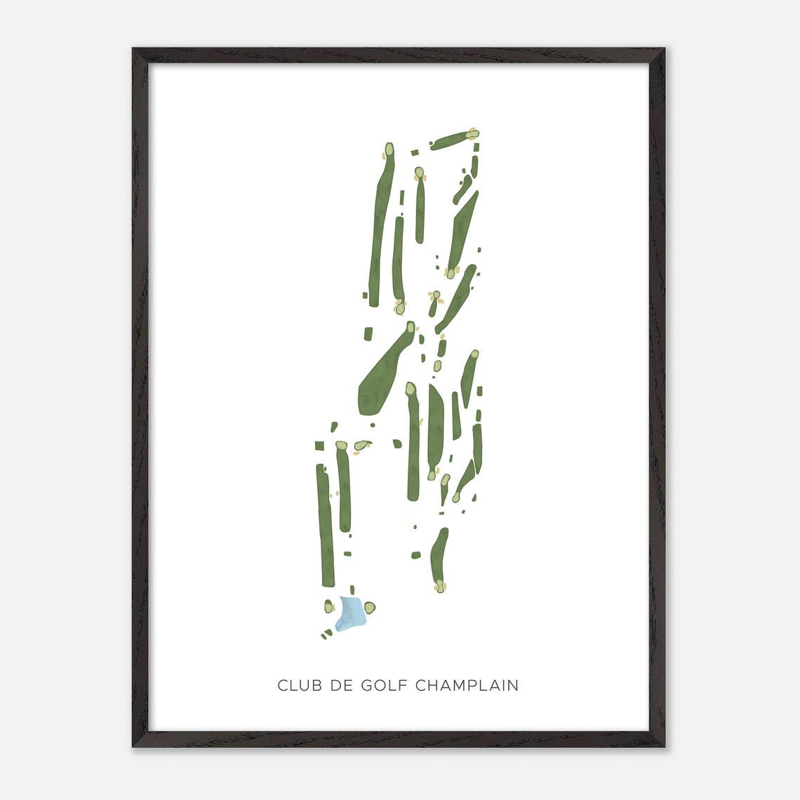 Club de Golf Champlain Canada Minimalist Watercolor Golf Map Poster - Image 2