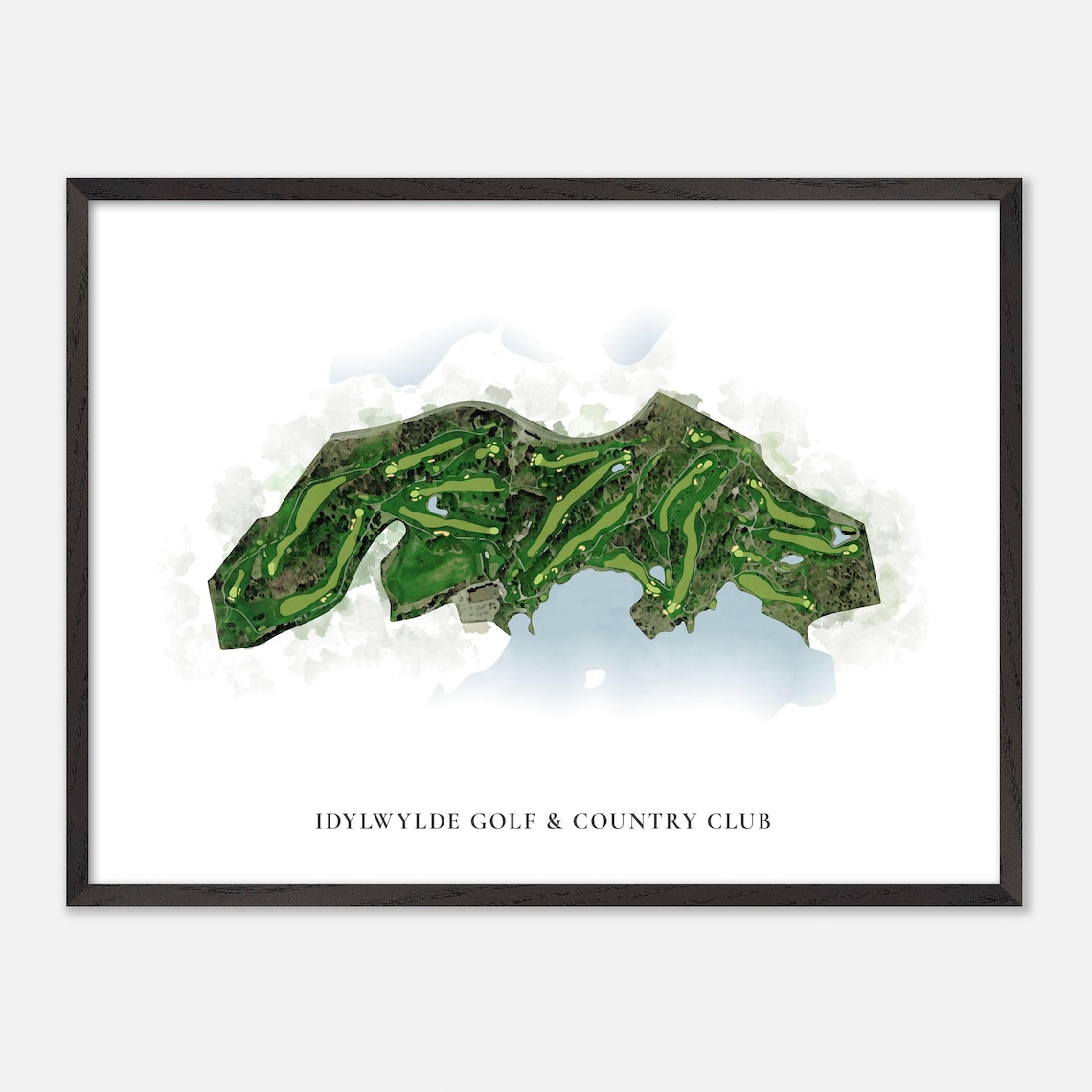Idylwylde Golf & Country Club Classic Aerial Watercolor Golf Map Poster - Image 4