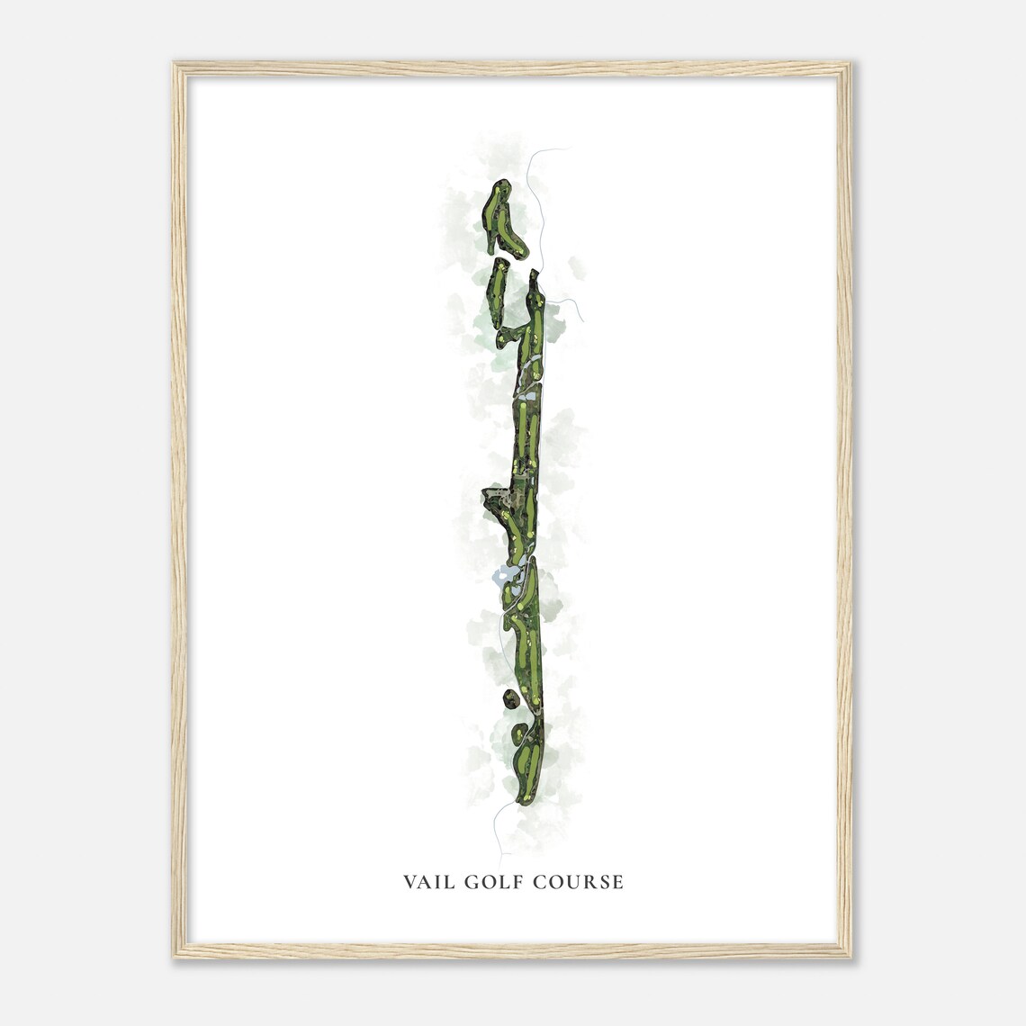 Vail Golf Course Colorado Classic Watercolor Map Golfer Gift Golf Wall Art Golf Poster Print Course Layout