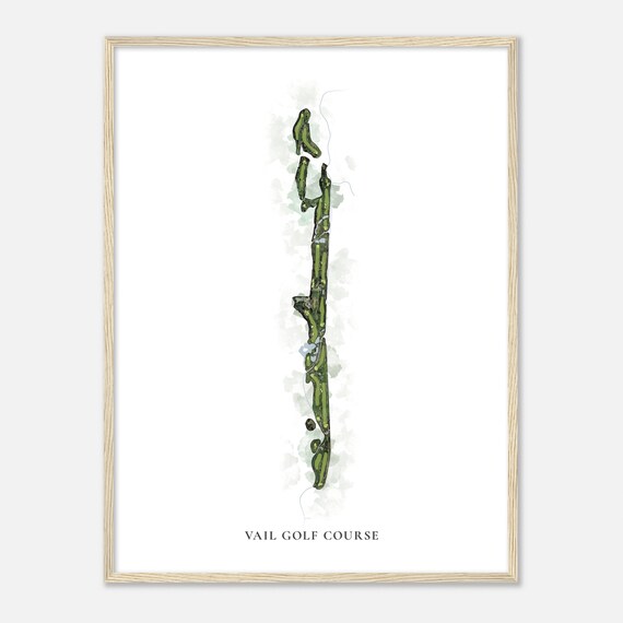 Vail Golf Course Colorado Classic Watercolor Map Golfer Gift Golf Wall Art Golf Poster Print Course Layout