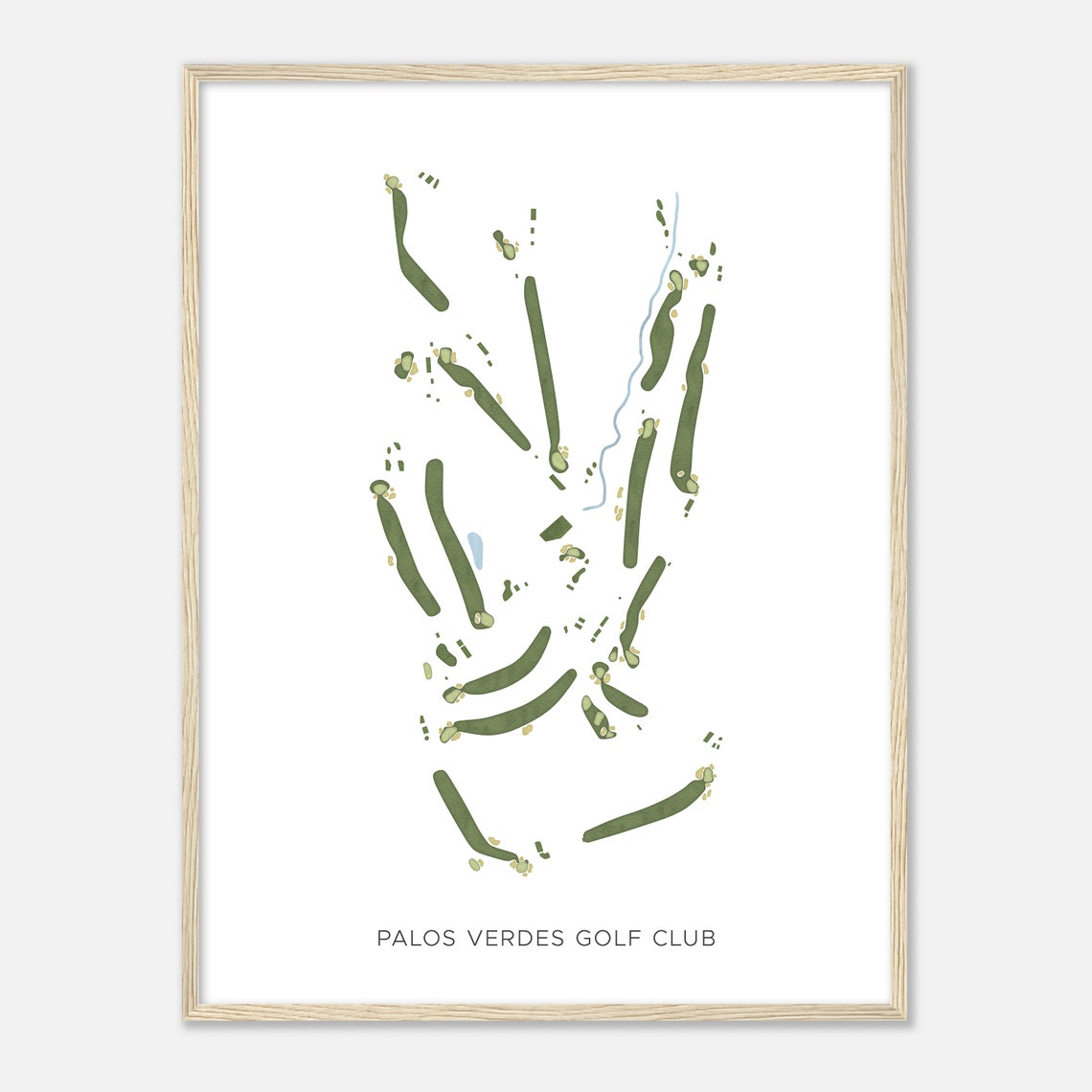 Palos Verdes Golf Club Minimalist Line Map Golfer Gift Print - Image 2