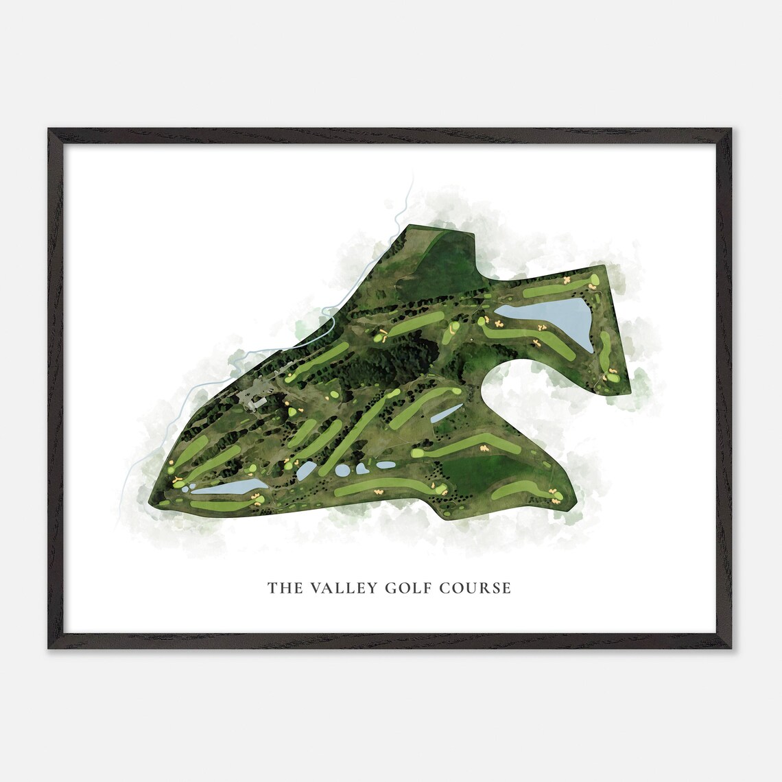 The Valley Golf Course Mondovi Wisconsin Classic Watercolor Poster - Image 5