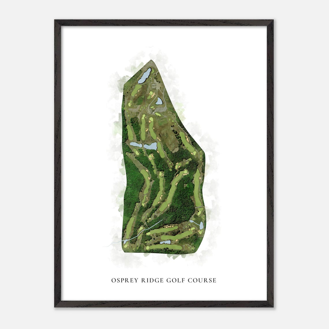 Osprey Ridge Golf Course Pine Grove Canada Watercolor Map Poster - Image 2