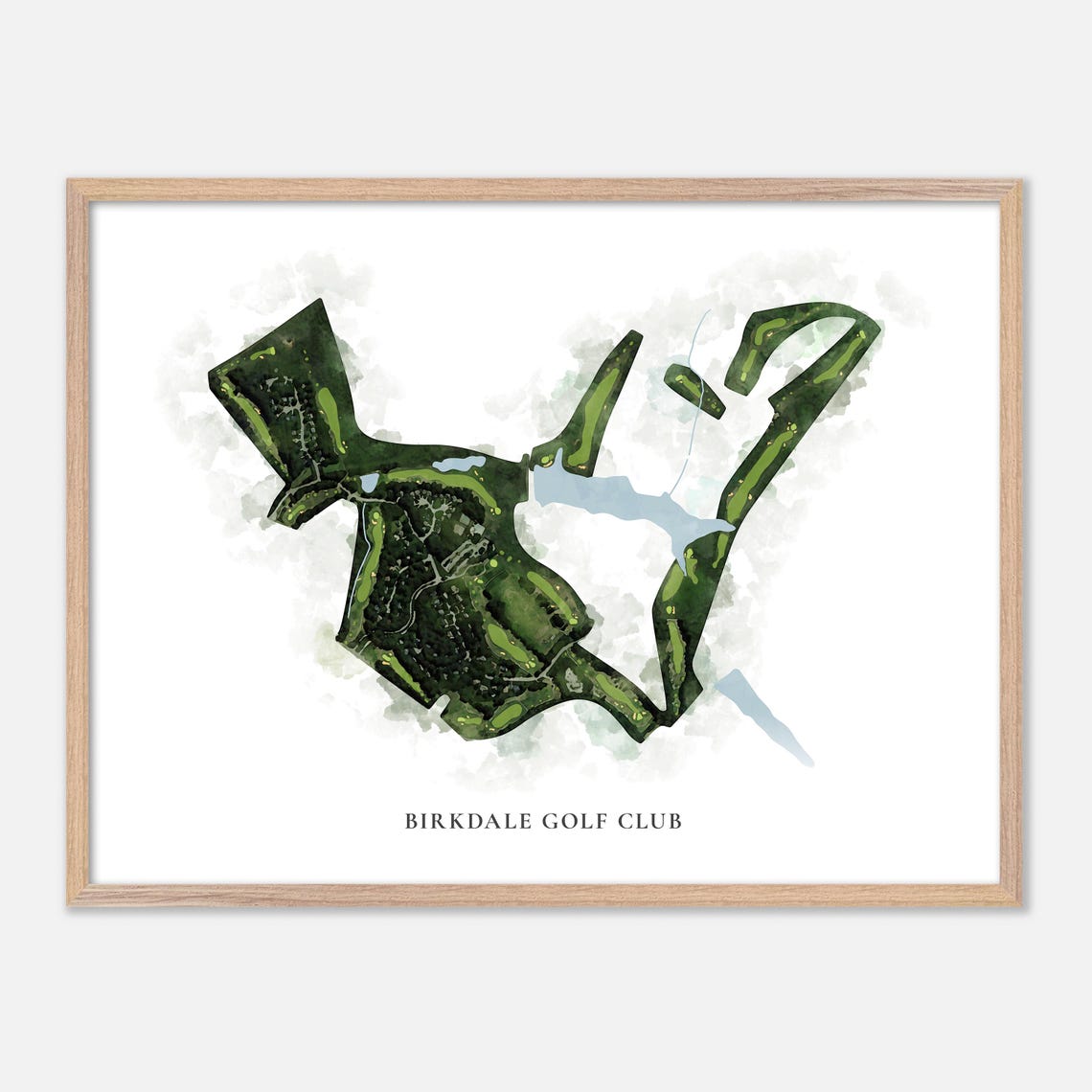 Birkdale Golf Club Chesterfield Virginia Classic Watercolor Map Poster
