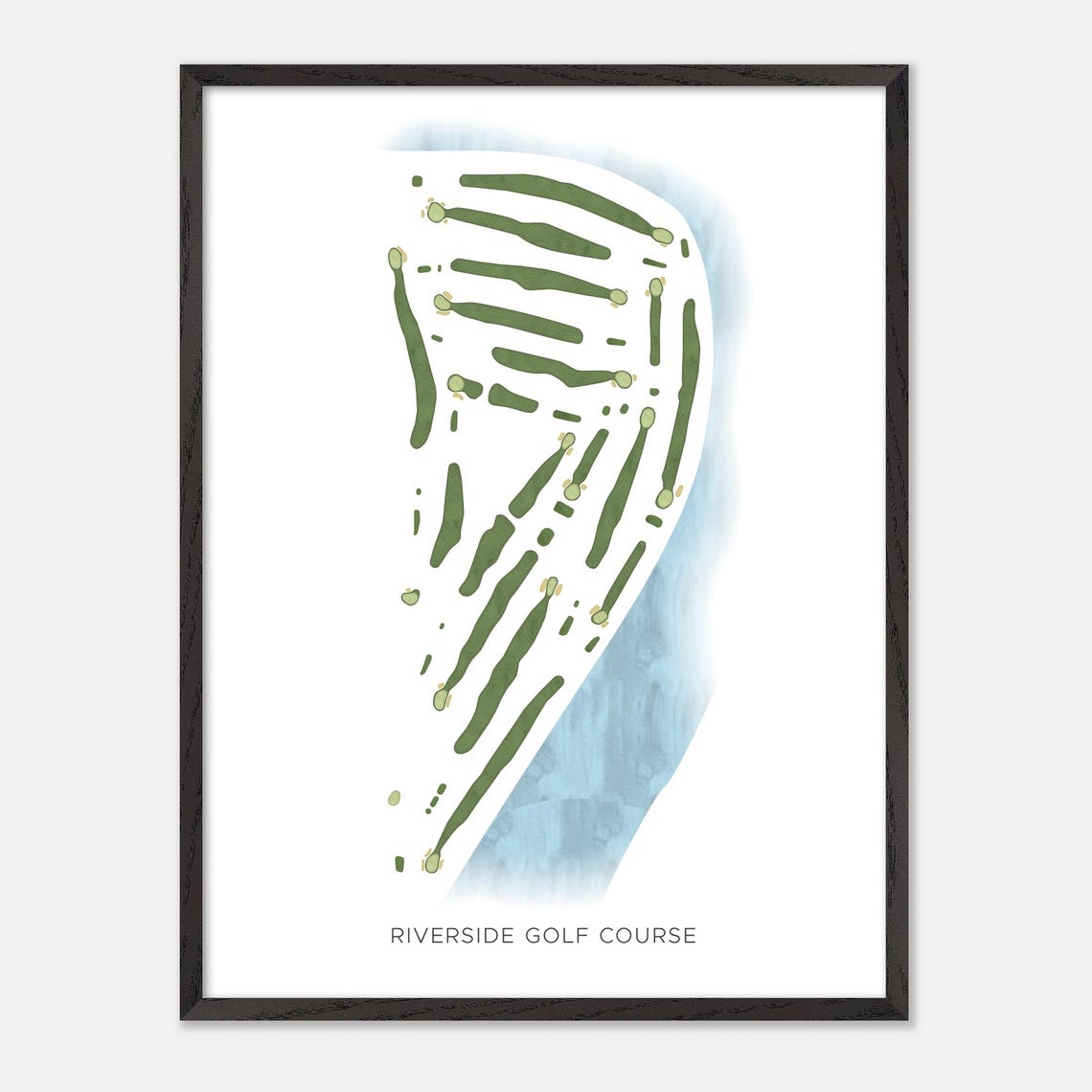 Riverside Golf Course Edmonton Minimalist Watercolor Map Poster - Image 2