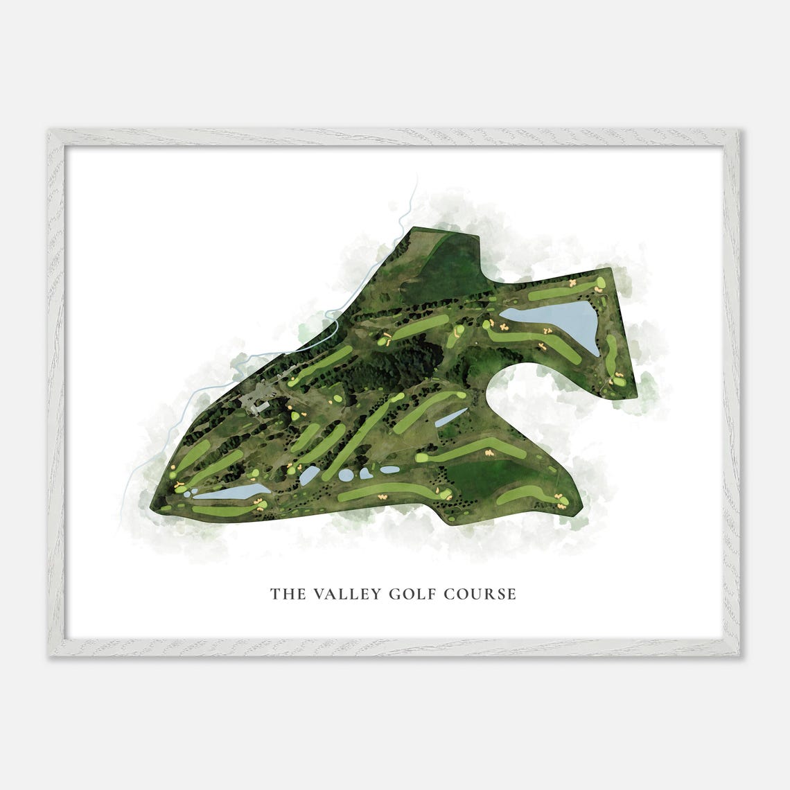 The Valley Golf Course Mondovi Wisconsin Classic Watercolor Poster - Image 4