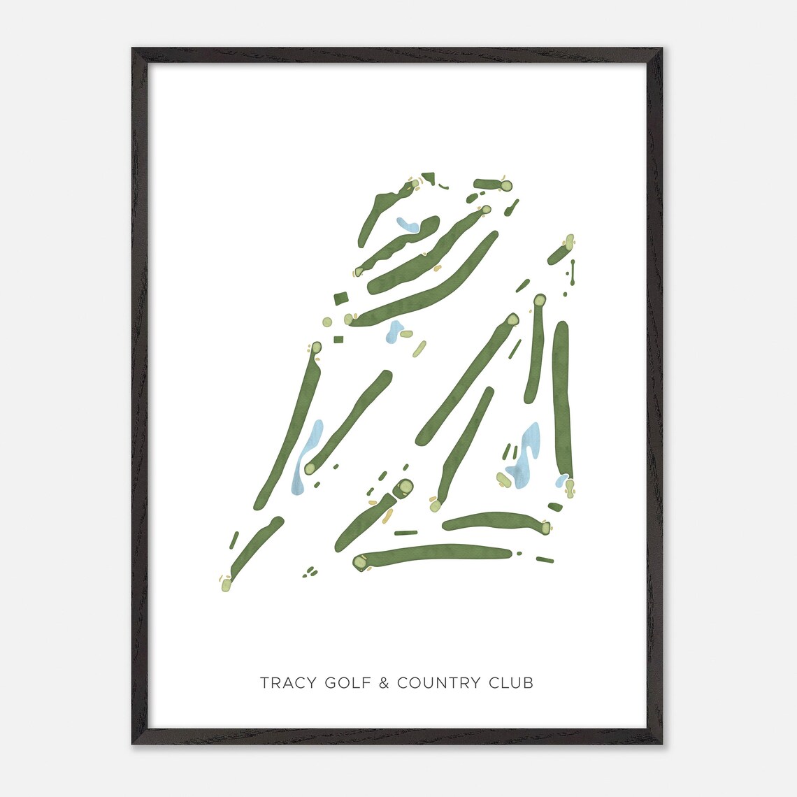 Tracy Golf & Country Club California Modern Minimalist Golf Poster - Image 3