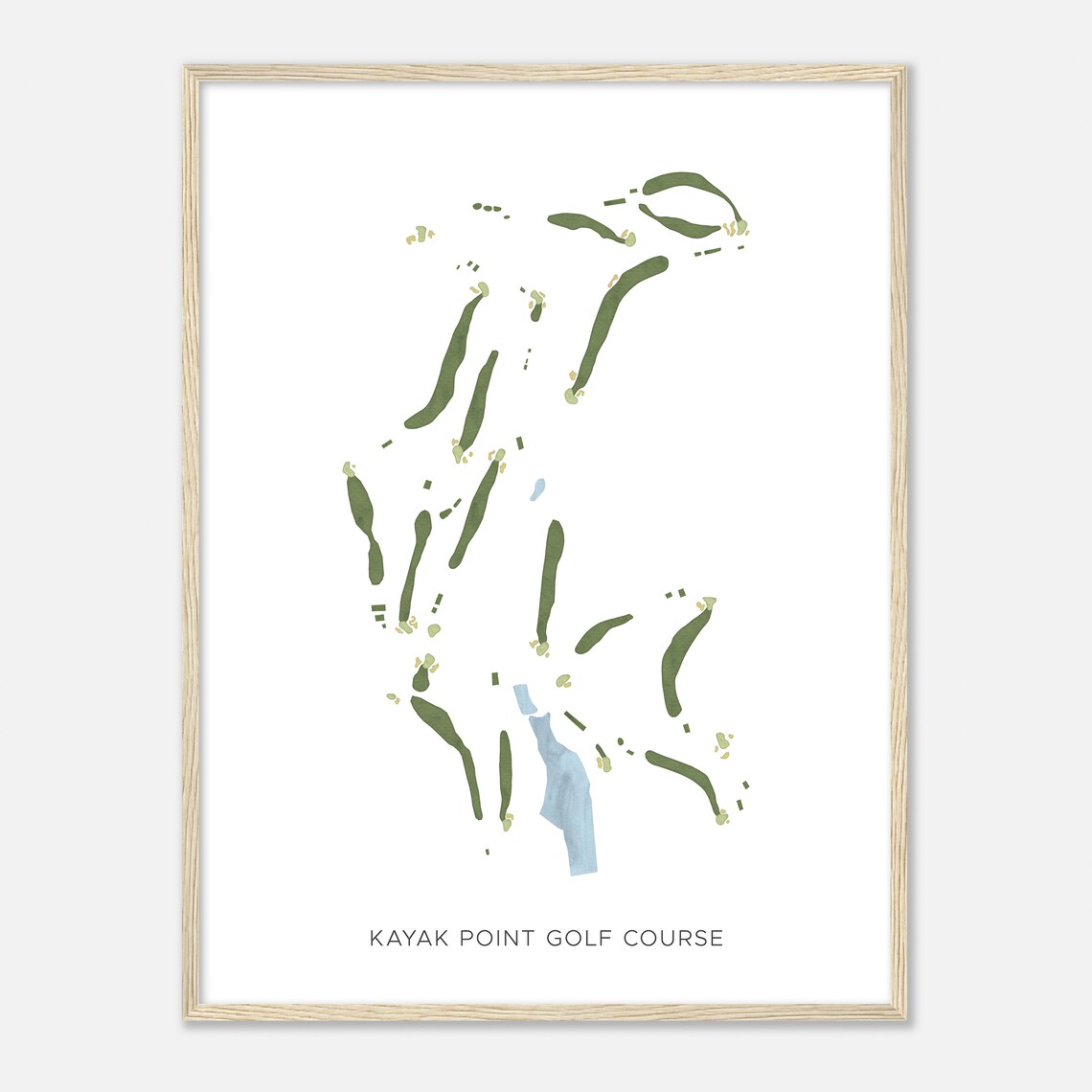 Kayak Point Golf Course Washington Modern Watercolor Map Golfer Gift Golf Wall Art Golf Poster Print Course Layout - Image 2