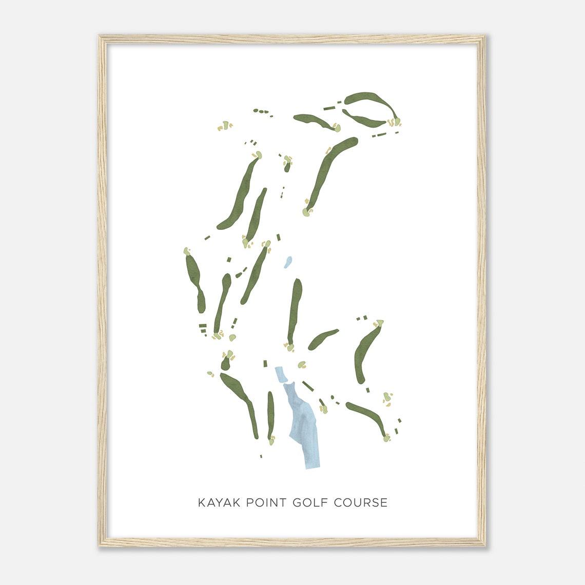 Kayak Point Golf Course Watercolor Map Minimalist Golf Wall Poster - Image 2