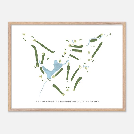 The Preserve at Eisenhower Golf Course Minimalist Map Art Poster