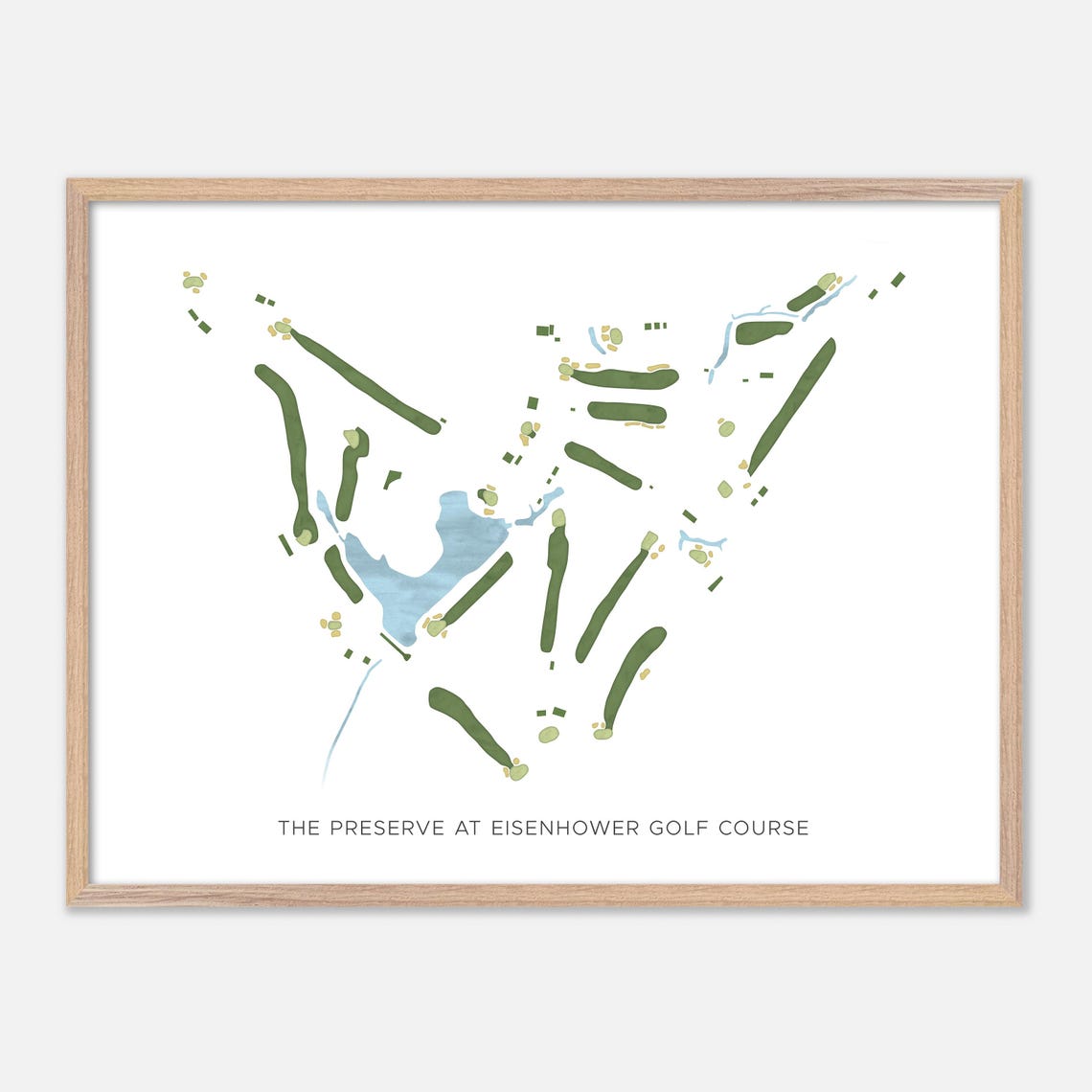The Preserve at Eisenhower Golf Course Minimalist Map Art Poster