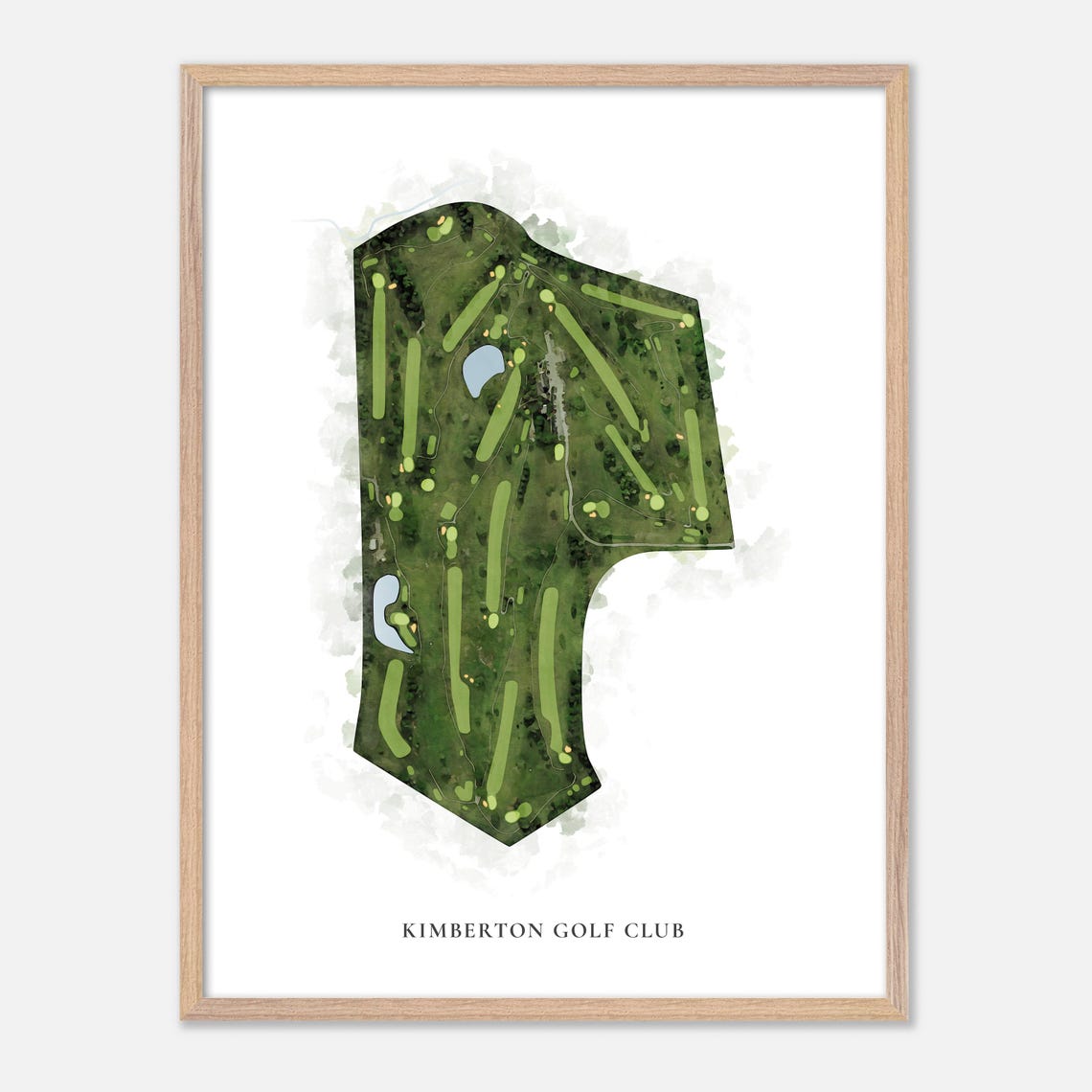 Kimberton Golf Club Classic Watercolor Course Map Art Poster - Image 6