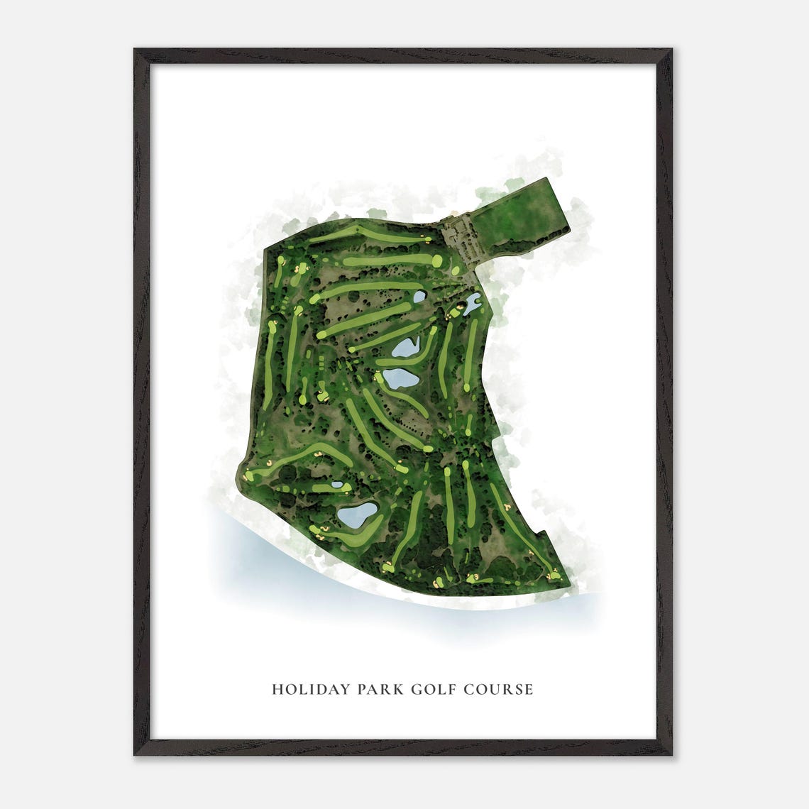 Holiday Park Golf Course Saskatchewan Classic Watercolor Poster - Image 2