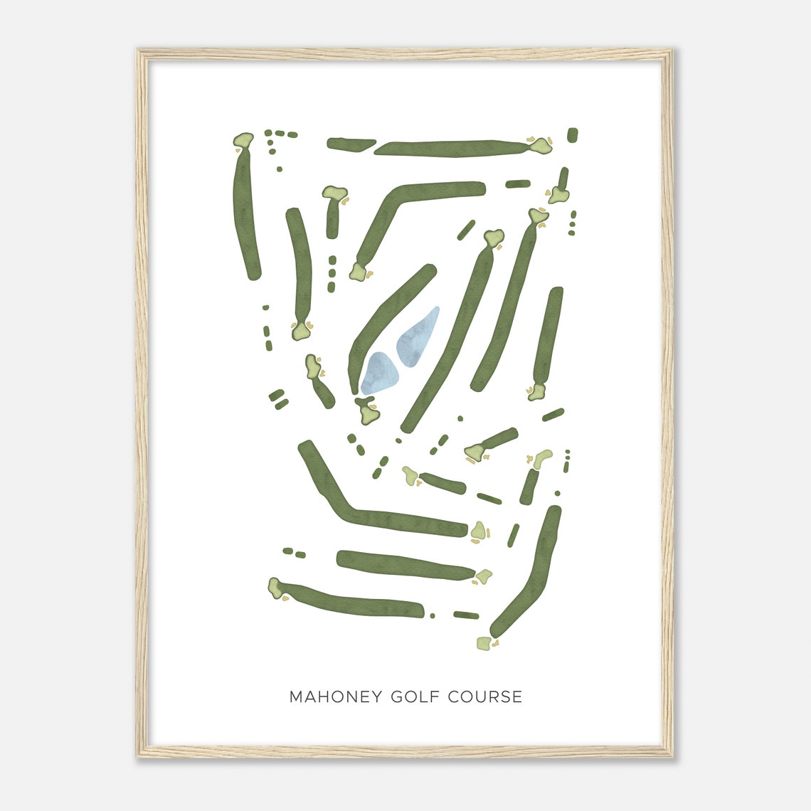 Mahoney Golf Course Nebraska Modern Watercolor Map Golfer Gift Golf Wall Art Golf Poster Print Course Layout - Image 2