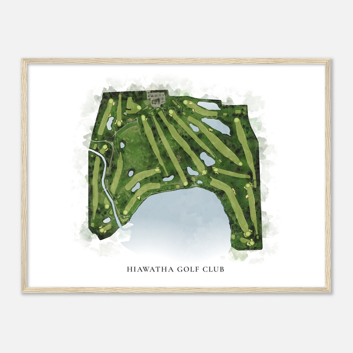 Hiawatha Golf Club Minnesota Classic Watercolor Map - Image 2