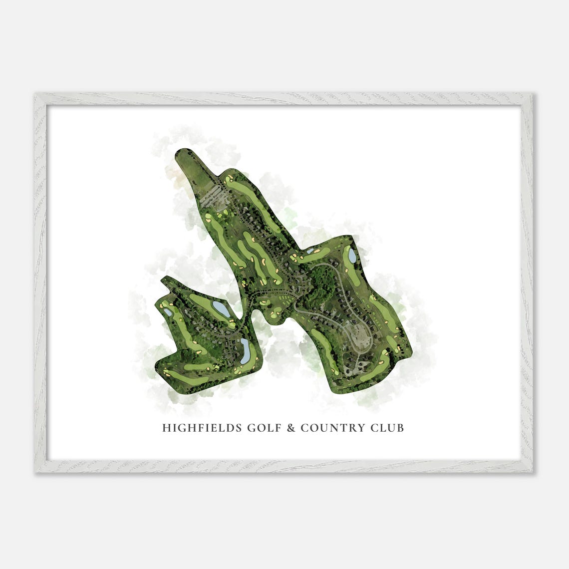 Highfields Golf & Country Club Massachusetts Classic Map Poster - Image 4