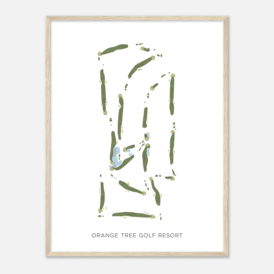 Orange Tree Golf Resort Arizona Modern Watercolor Map Golfer Gift Golf Wall Art Golf Poster Print Course Layout - Image 2