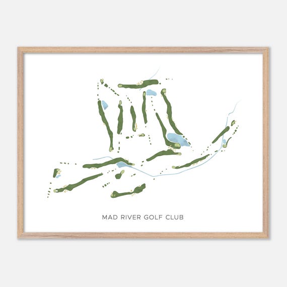 Mad River Golf Club In Creemore Canada Modern Watercolor Map Golfer Gift Golf Wall Art Golf Poster Print Course Layout