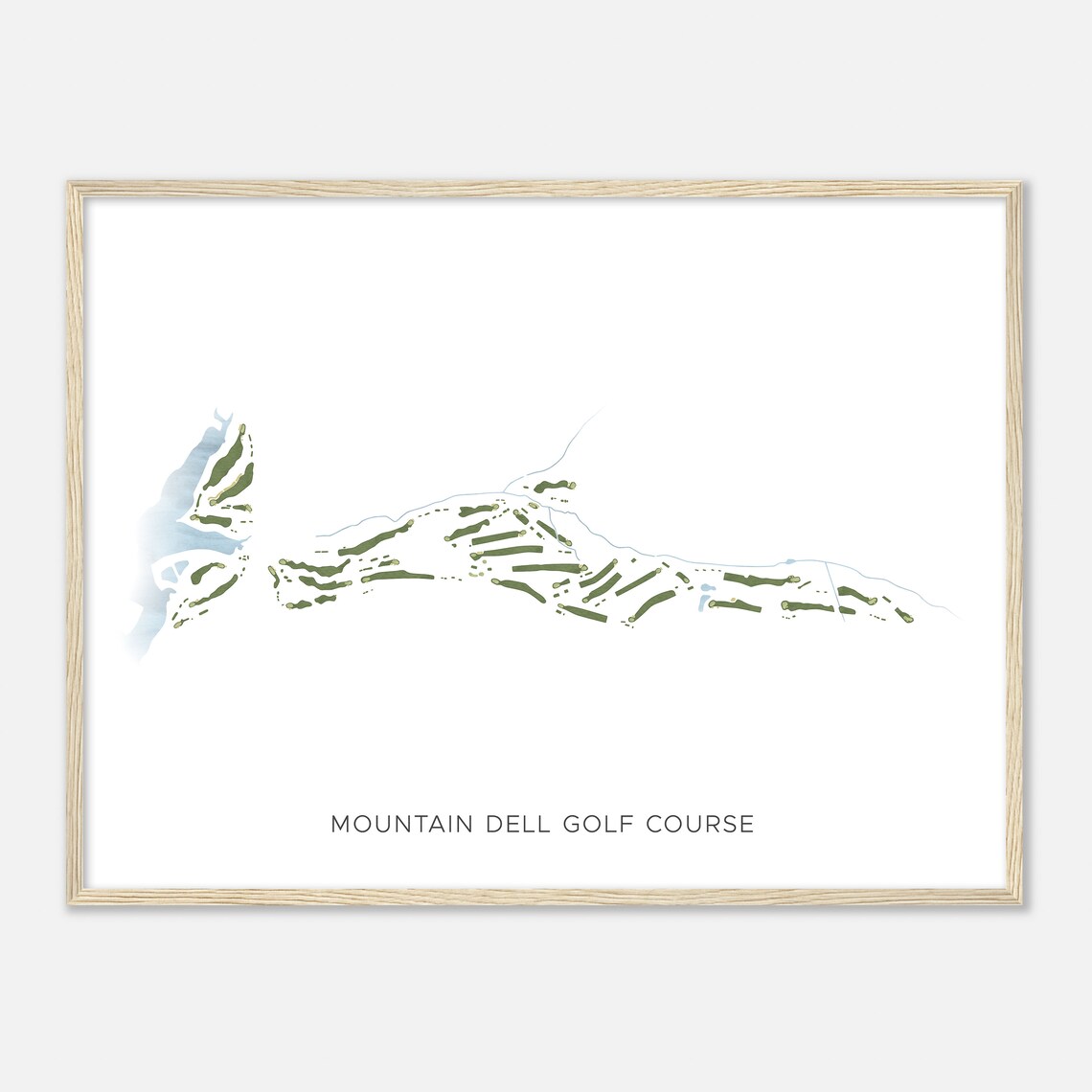 Mountain Dell Golf Course Utah Modern Watercolor Map Golfer Gift Golf Wall Art Golf Poster Print Course Layout - Image 2
