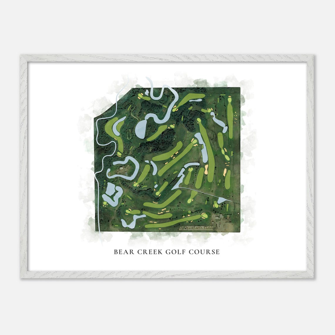 Bear Creek Golf Course Canada Classic Watercolor Golf Map Poster - Image 3