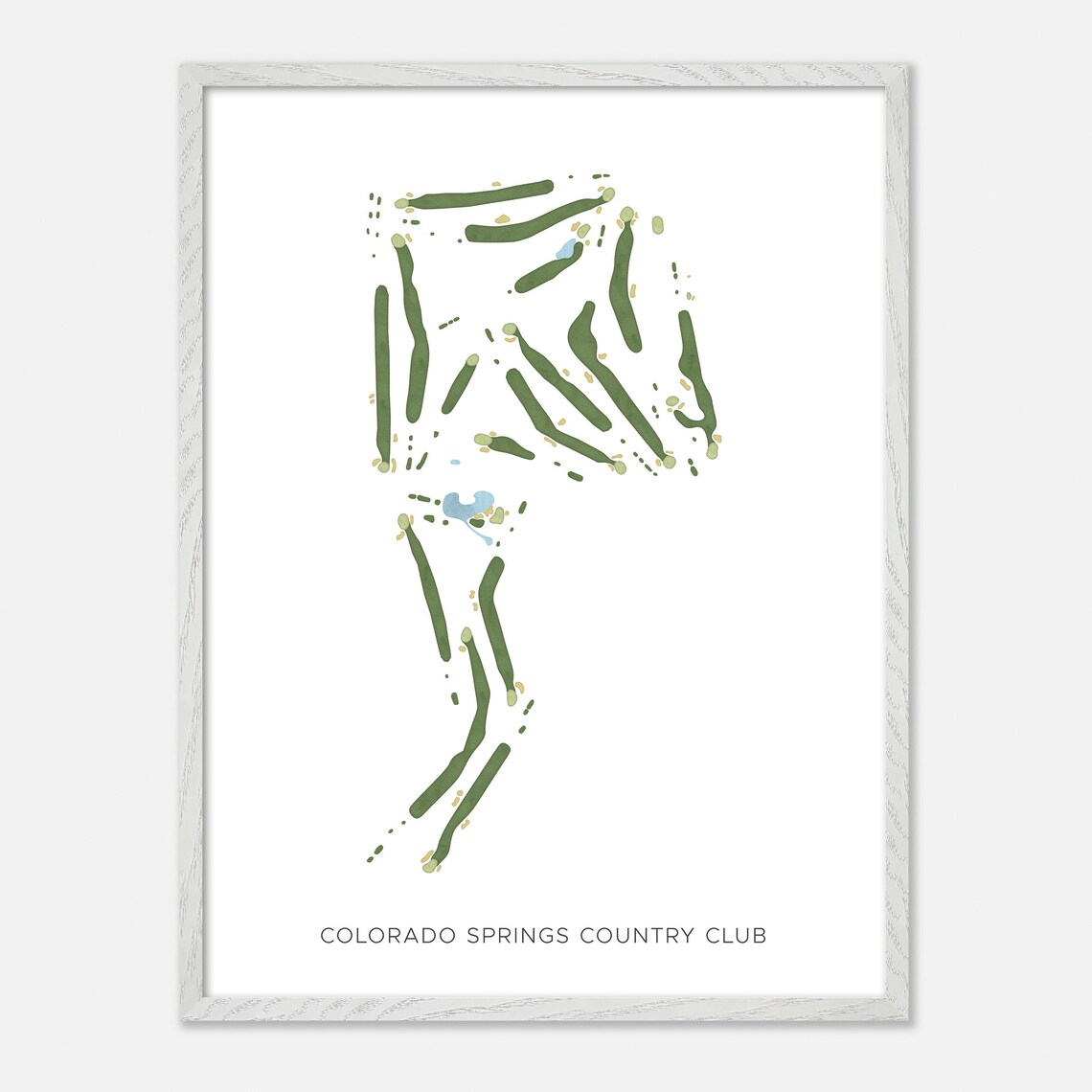 Colorado Springs Country Club Golf Course Watercolor Map Art Poster Gift - Image 2