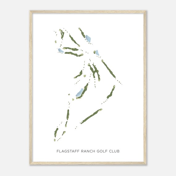 Flagstaff Ranch Golf Club Arizona Modern Watercolor Map Golfer Gift Golf Wall Art Golf Poster Print Course Layout