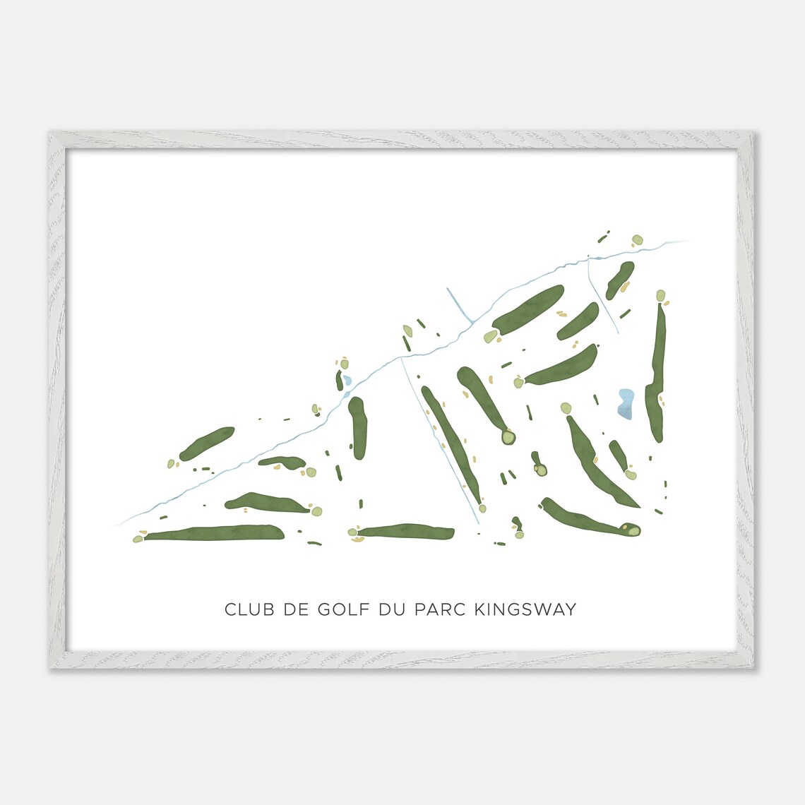 Club de Golf du Parc Kingsway Canada Minimalist Watercolor Golf Map Poster - Image 3