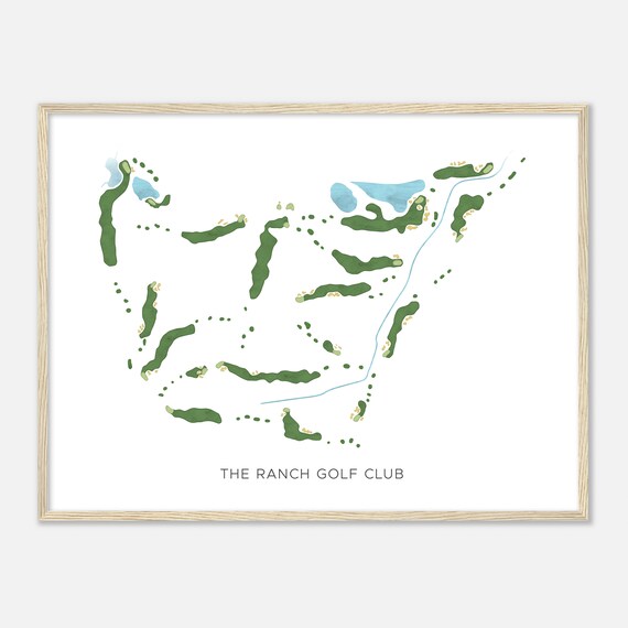 The Ranch Golf Club Massachusetts Modern Watercolor Map Golfer Gift Golf Wall Art Golf Poster Print Course Layout