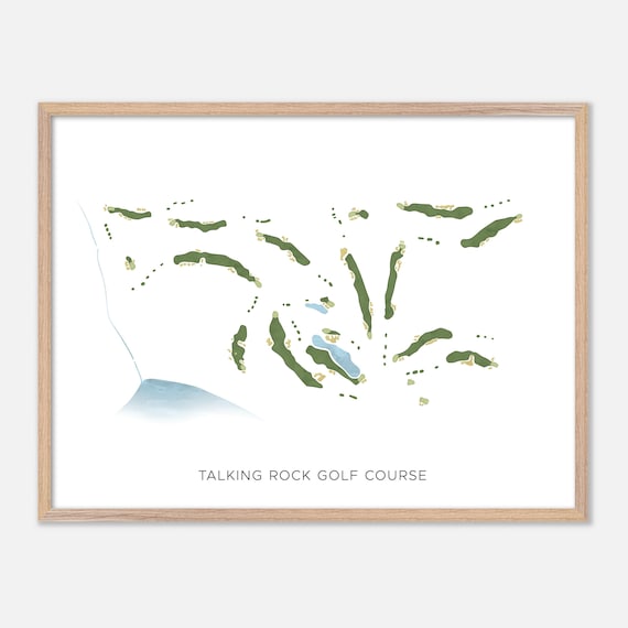 Talking Rock Golf Course Canada Modern Minimalist Map Art Poster