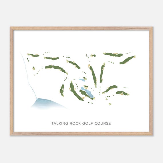 Talking Rock Golf Course In Canada Modern Watercolor Map Golfer Gift Golf Wall Art Golf Poster Print Course Layout